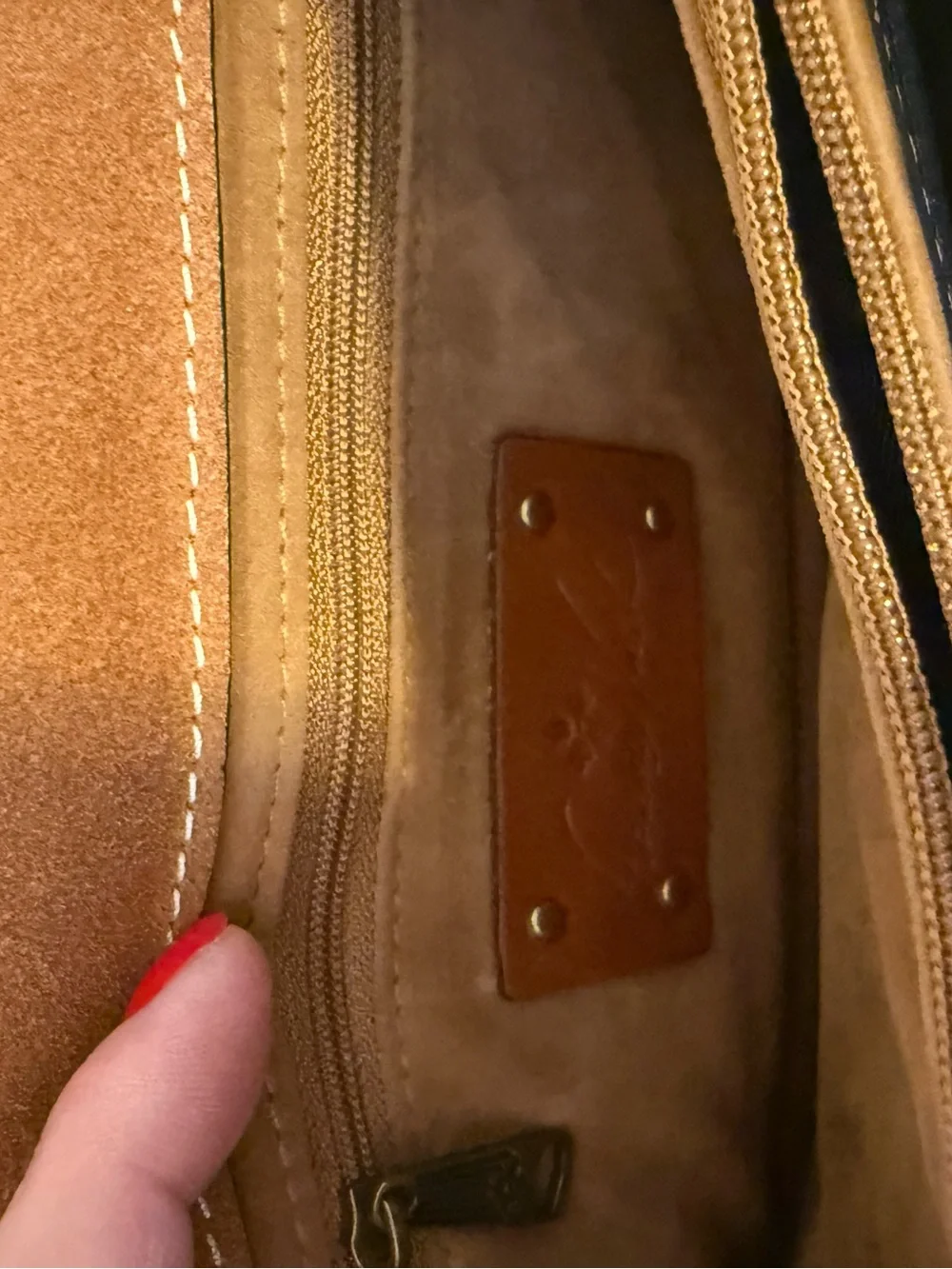 Patricia Nash Lanza Crossbody Bag Tan 100% Leather Organizer Purse Cert Card